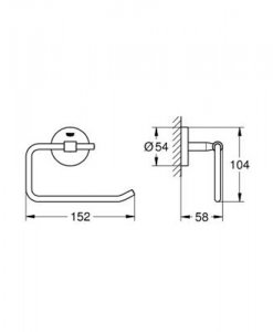 Поставка за тоалетна хартия GROHE BAU COSMOPOLITAN 40457001 /  85979