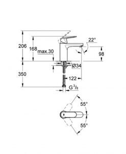 Смесител за мивка GROHE EUROSMART COSMOPOLITAN M-SIZE 23327000