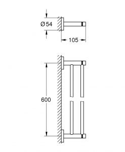 Двойна поставка за хавлия Grohe Essentials 40802GL1