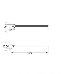 Поставка за кърпа тип ножица Grohe Essentials 40371GL1