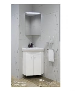 PVC ъглов шкаф за баня комплект Торънс