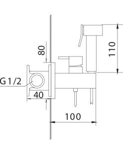 Imex Хигиенен душ Irlanda Gun Metal RDM003/BGM/ 131256