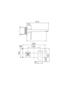 Вграден смесител за мивка Pisa Oro Rosa Cepillado GLP048/ORC 132433