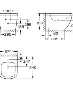 GROHE EURO CERAMIC стоящо биде 39340000