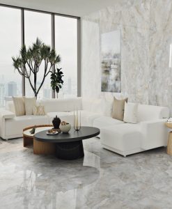 Гранитогрес полиран AZULEJOS BENADRESA модел AURA SNOW 60*120