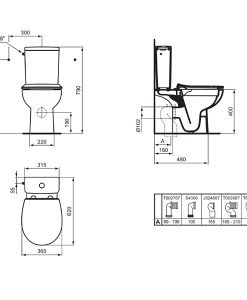 Моноблок без ринг RimLS Eurovit+ W843301 къса проекция 62см.