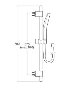 Roca Душ комплект Plenum-N с ръчен душ с 3 функции A5B8414C00