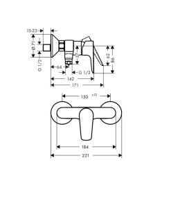 Смесител за душ Hansgrohe TALIS E 71760700