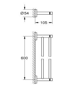 GROHE Essentials Двойна поставка за хавлии 40802AL1