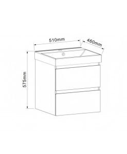 PVC конзолен шкаф за баня BELLINI-50 6039-50