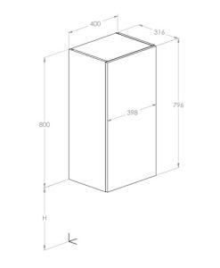 ROCA колона за баня EXTRA A857959464 light oak