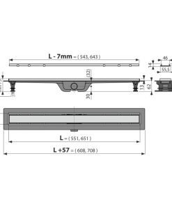 Линейни сифони APZ20-G-B Simple матово злато
