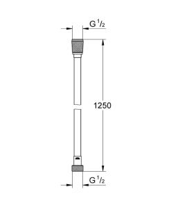 Grohe ШЛАУХ 1250мм 28362GL1 SILVERFLEX Twistfree, Cool Sunrise