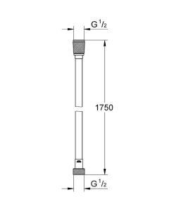 Grohe Шлаух за душ 175см цвят графит GROHE Silverflex Twistfree 28388A00