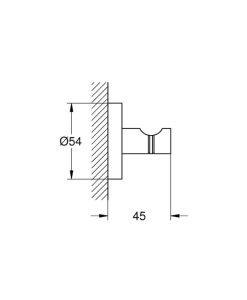 GROHE Essentials Закачалка за хавлия за баня в цвят графит 40364AL1