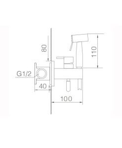 Imex Хигиенен душ Munich black gun metal RDM001/BGM / 130835