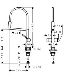 Hansgrohe Смесител за кухня Talis Select M54 72861670