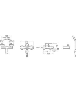 ROCA смесител за за вана и душ L20 A5A0109C02