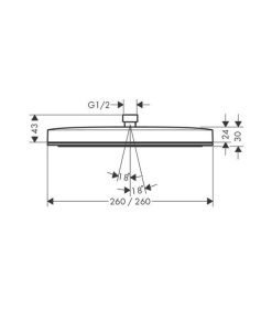 Душ пита Hansgrohe PULSIFY E 260 1jet 24331140 матиран бронз