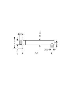 Hansgrohe Vernis Shape 26405670 Рамо за душ пита, черен мат