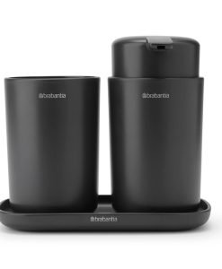 Комплект аксесоари за баня Brabantia ReNew Dark Grey 3 части 1003491