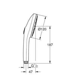 GROHE EUPHORIA 120 ръчен душ 1348830000 Chrome