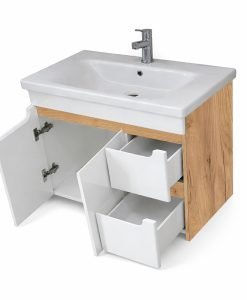 PVC Шкаф за баня ARVIPO WAVE WOOD  80