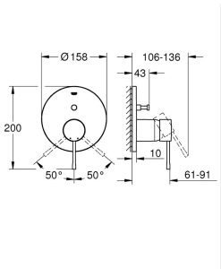 Grohe Едноръкохватков смесител Essence 24167001