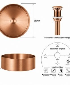 Мивка от неръждаема стомана PURE STEEL 3611BRG brushed rose gold