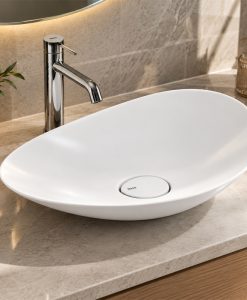 Порцеланов умивалник за монтаж в/у плот ROCA FINECERAMIC OHTAKE 62.5см A327A1P620